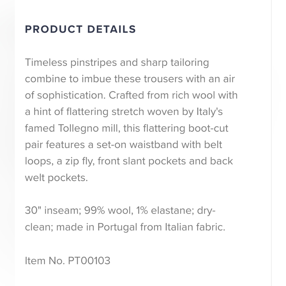 Brooks Brothers pinstripe italian wool pants - Picture 3 of 16